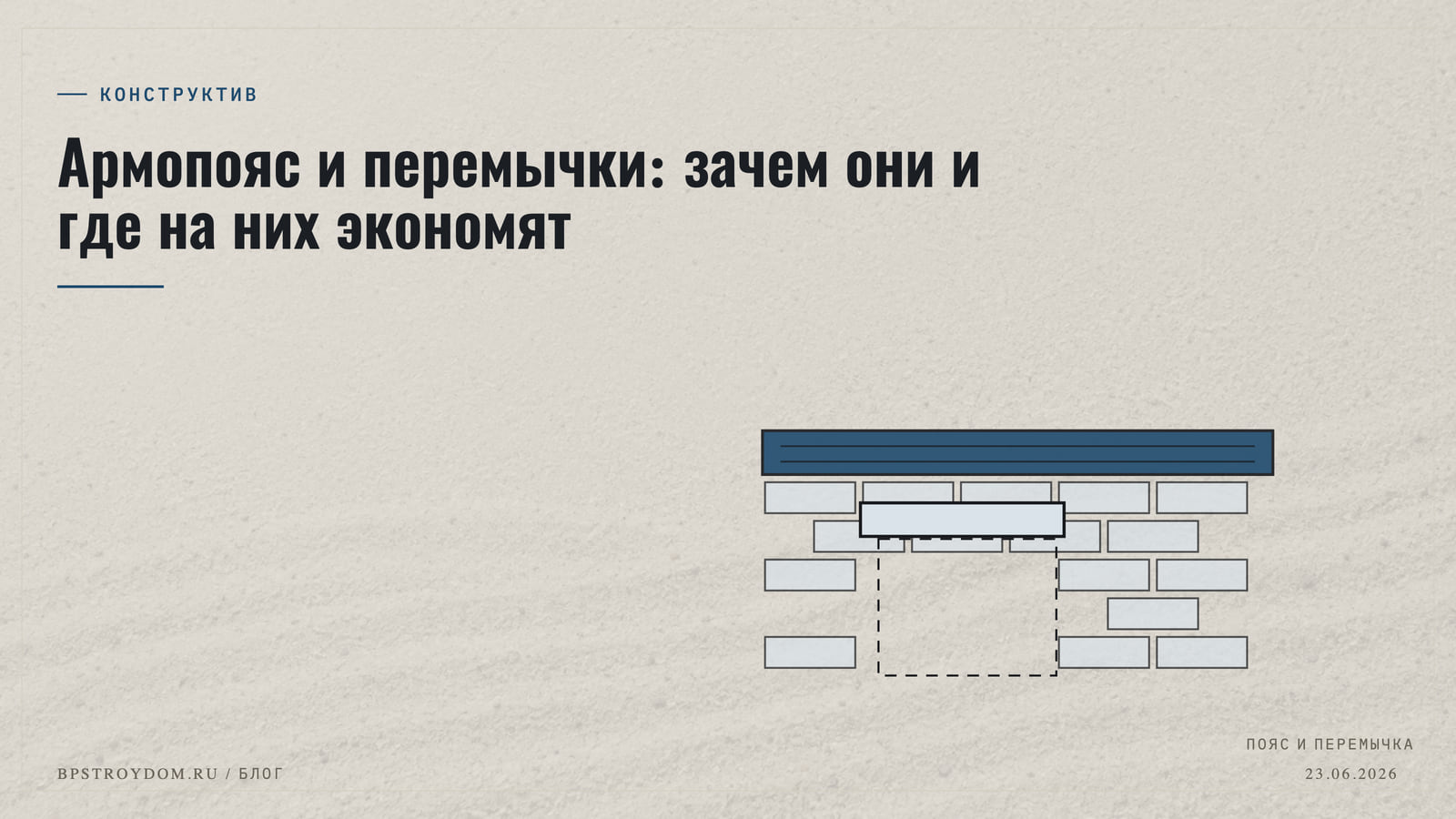 Армопояс и перемычки: зачем они и где на них экономят