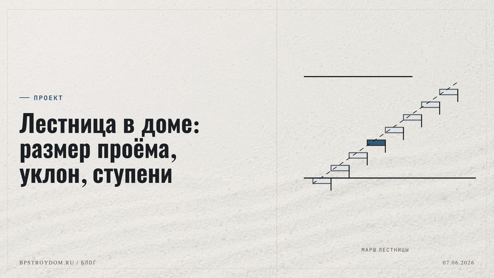 Лестница в доме: размер проёма, уклон, ступени