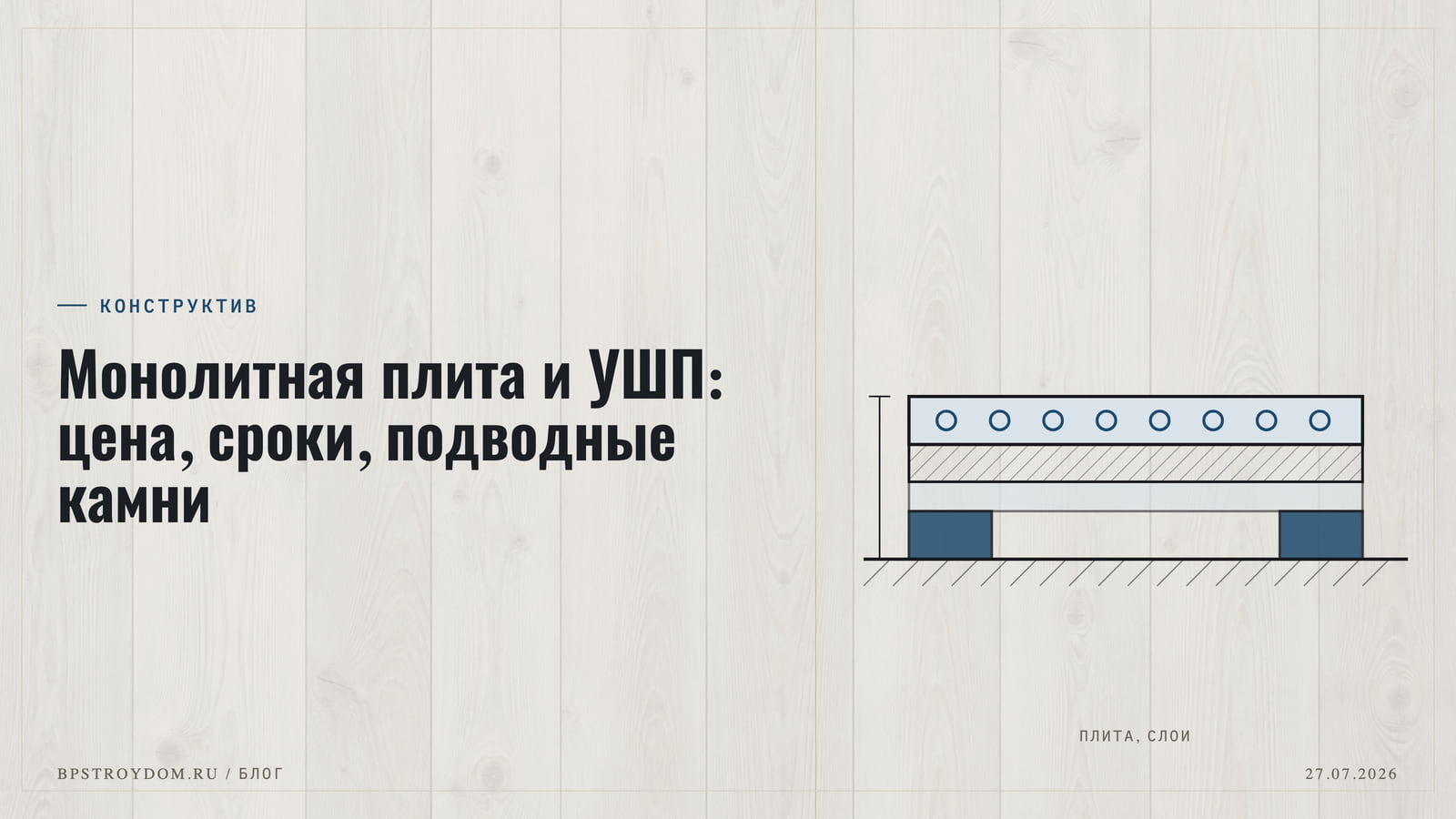 Монолитная плита и УШП: цена, сроки, подводные камни